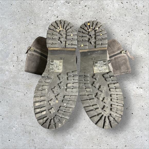 ROAN by Bed Stu Emerson Grey Suede Rust 7.5M Moto Motorcycle Soft - Picture 9 of 13